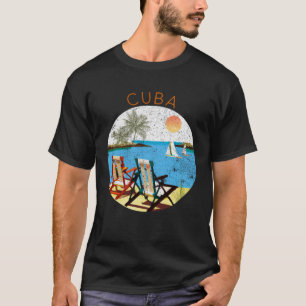 Retro Cuba Souvenir Vintage Beach Vacation T-Shirt