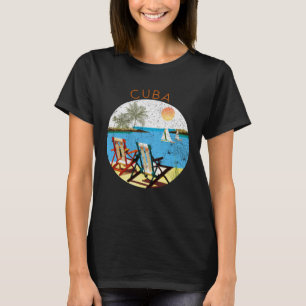 Retro Cuba Souvenir  Vintage Beach Vacation T-Shirt