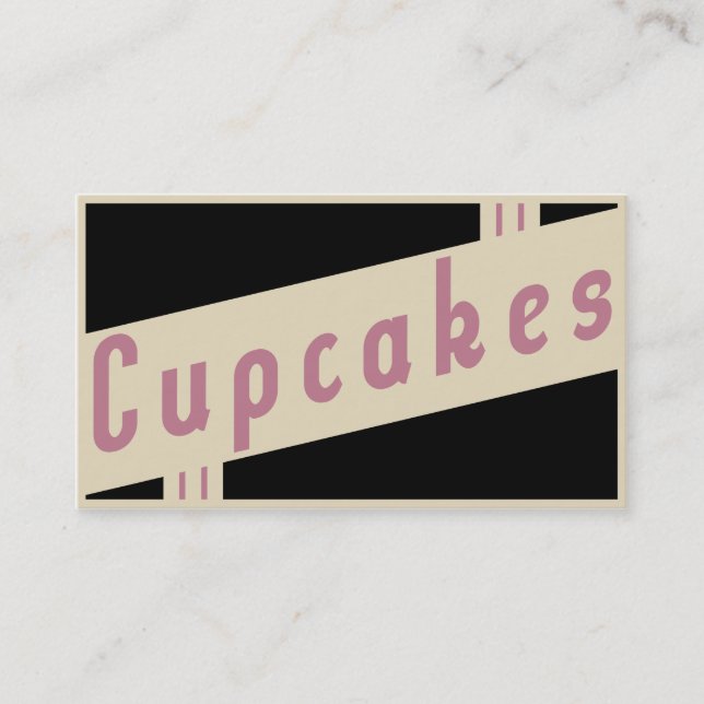 retro cupcake customer loyalty card (Front)