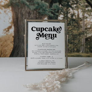 Retro Cupcake Menu Sign