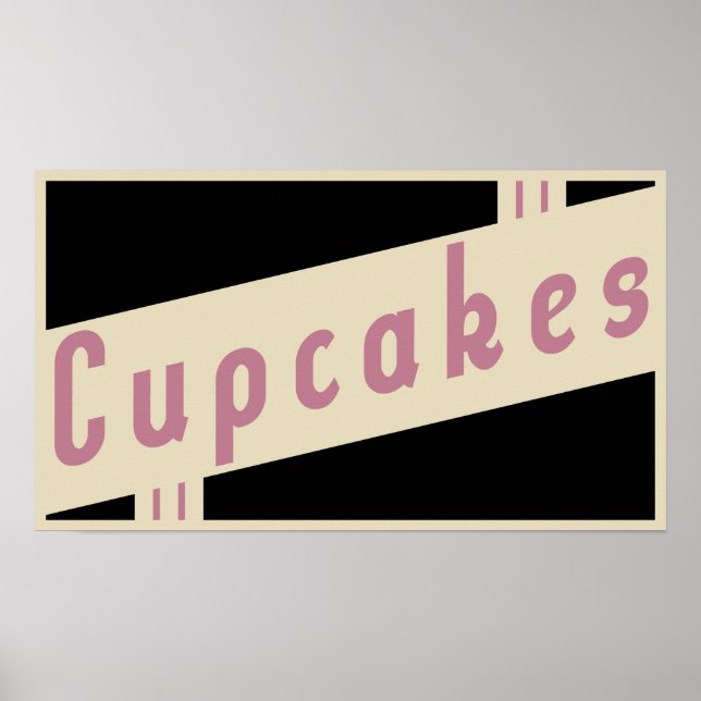 retro cupcakes poster (Front)