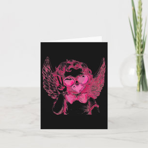 Retro Cupid Valentine Blowing Bubble Vintage Art V Card