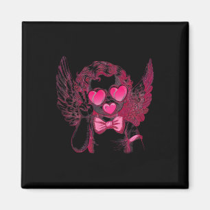 Retro Cupid Valentine Blowing Bubble Vintage Valen Magnet