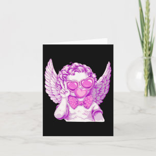 Retro Cupid Valentine Day Cute Retro Cupid Blowing Card