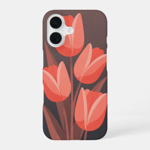 Retro Curved Tulip iPhone 16 Case