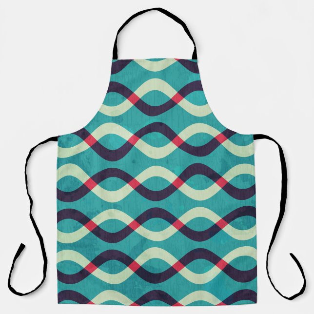 Retro Curves: Grunge Pattern Effect. Apron (Front)