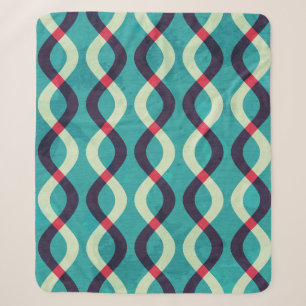 Retro Curves: Grunge Pattern Effect. Sherpa Blanket