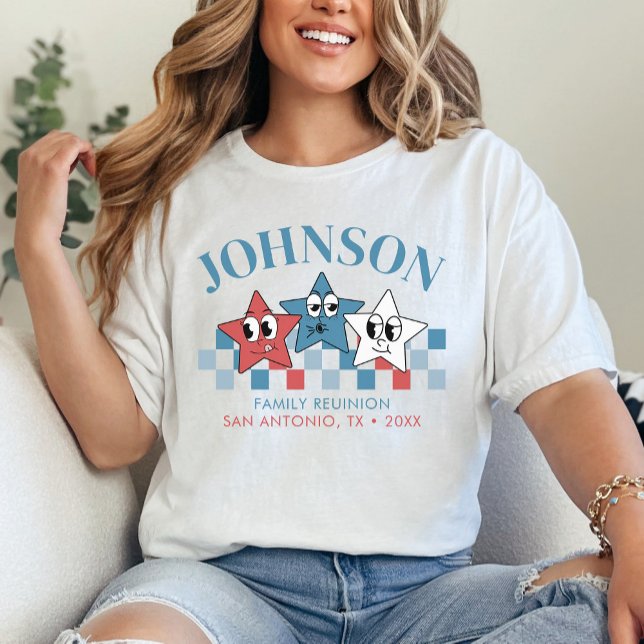 Retro Custom 4th Of July Family Reunion Matching T-Shirt (Creator Uploaded)