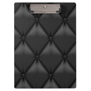 Retro Custom Black Leather Clipboard