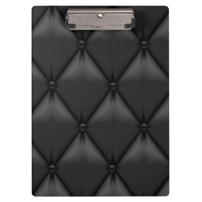 Retro Custom Black Leather Clipboard (Front)