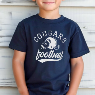 Retro Custom Football Team Navy Kids T-Shirt