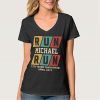 Retro Custom Name Marathon Support VNeck