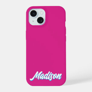 Retro Custom Name Personalised Vintage Groovy Gift iPhone 15 Case