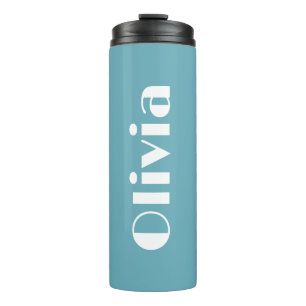 Retro Custom Name Tumbler Teal / Sea Green