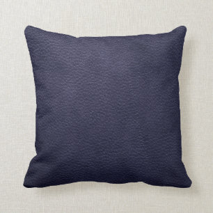 Retro Custom Navy Blue Leather Cushion