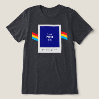 Retro Custom Photo Message Rainbow