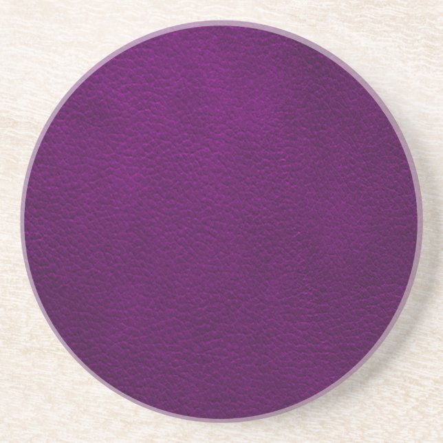 Retro Custom Purple Leather Coaster (Front)