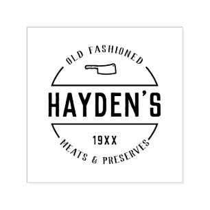 Retro Custom Vintage Butcher's Business Logo Self-inking Stamp