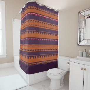 Retro Cute Animals Pattern #2 Shower Curtain