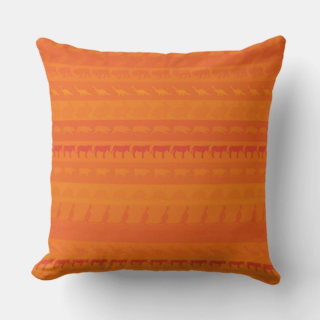 Retro Cute Animals Pattern #8 Cushion (Front)