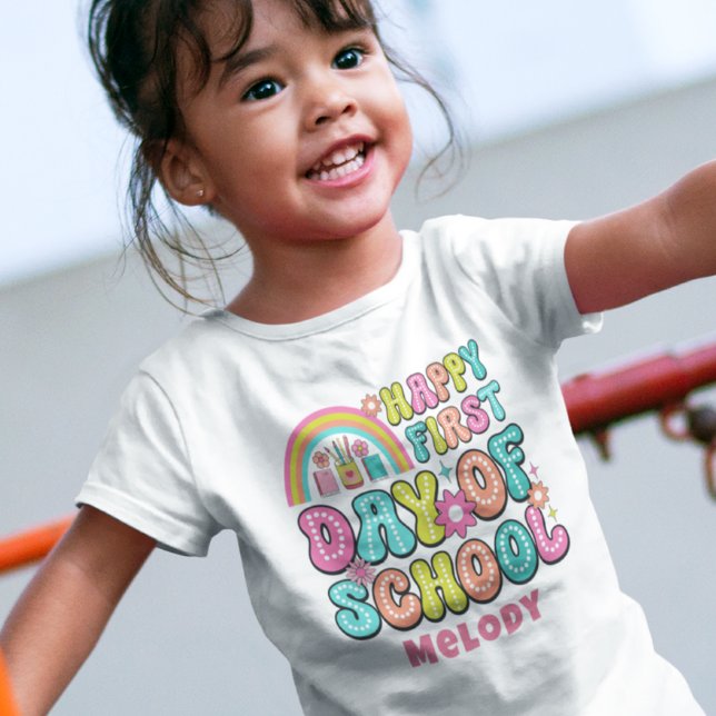 Retro cute back to school first day t-shirt (Creator Uploaded)