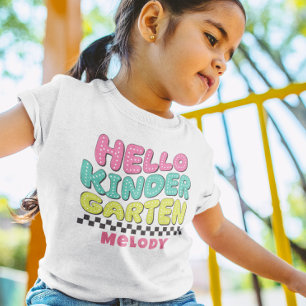 Retro cute back to school kindergarten t-shirt