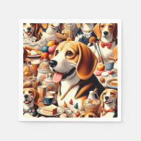 Retro Cute Beagle Illustration