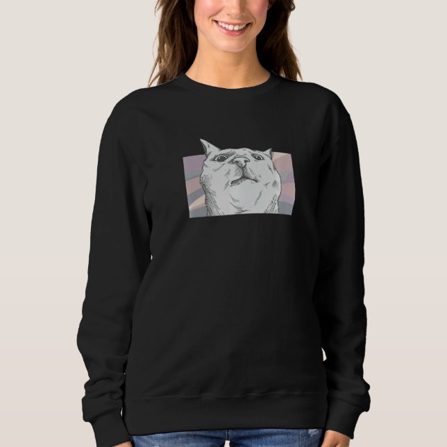 Retro Cute Cat for cats  for Men Women Youth Sweatshirt (Front)