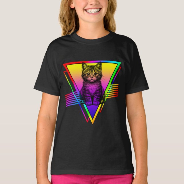 Retro Cute Cat T-Shirt (Front)