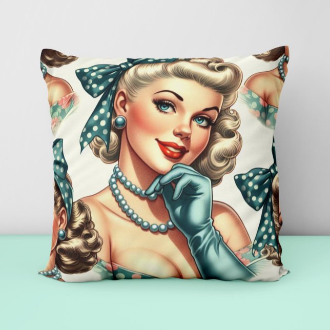 Retro Cute Classic Pinup Cushion (Creator Uploaded)