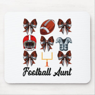 Retro Cute Footll Aunt Bow Footll Mum Mothers Day Mouse Pad