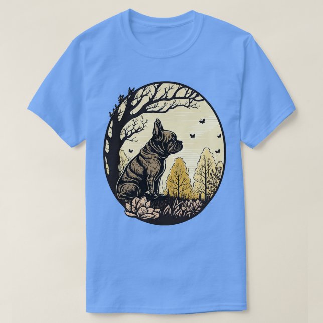 Retro cute french bulldog T-Shirt (Design Front)