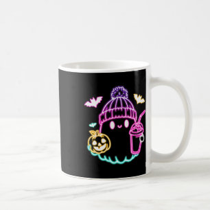 Retro Cute Ghost Coffee Drinking Spooky Halloween  Mug