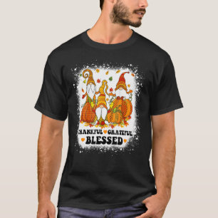Retro Cute Gnomes Couple With Pumpkin Spice Fall Y T-Shirt