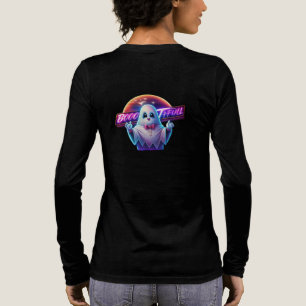 Retro Cute Halloween Ghost Artwork – Neon  Tri-Blend Shirt