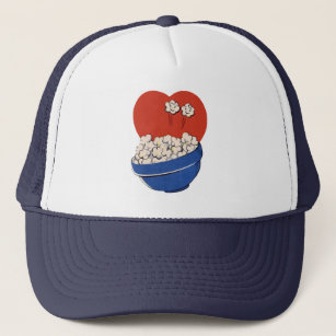 Retro Cute Humour, Bowl of Popcorn for the Movies! Trucker Hat