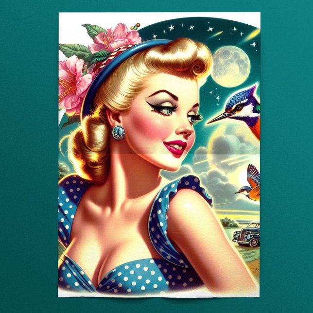 Retro Cute Kitsch Pin-up Tissue Paper (Creator Uploaded)