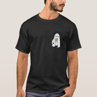 Retro Cute Little Coffee Boo Jee Ghost Boo Hallowe T-Shirt