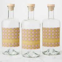 Retro Cute Mod Floral Yellow Custom Bridal Shower