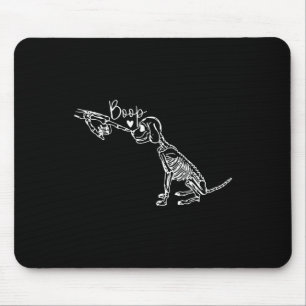 Retro Cute Skeleton Hand Boop Dog Funny Halloween  Mouse Pad