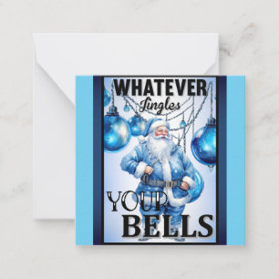 Retro Cutie Blue Christmas Card