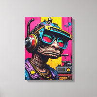 Retro Cyberpunk Alien – Neon Streetwear Sci-Fi Art