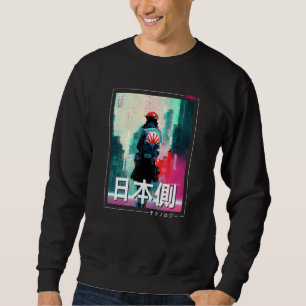 Retro cyberpunks Tokyo indie lofi japan aesthetic Sweatshirt