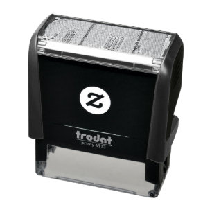 Retro cycling artwork self-inking stamp