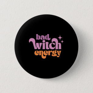 Retro D Witch Energy Shirt Halloween Witchy Vibes  6 Cm Round Badge