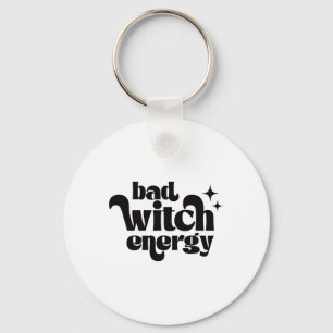 Retro D Witch Energy Shirt Halloween Witchy Vibes  Key Ring