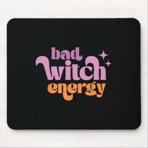 Retro D Witch Energy Shirt Halloween Witchy Vibes  Mouse Pad