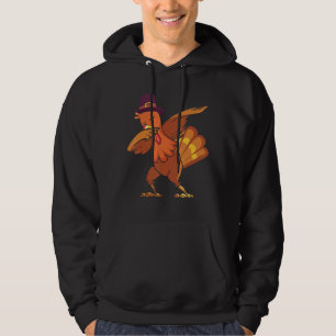 Retro Dabbing Turkey Family Matching Thanksgiving  Hoodie