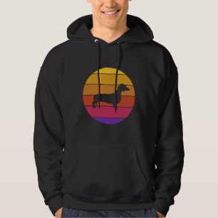 Retro Dachshund Dachshund Wiener Dog Funny Hoodie