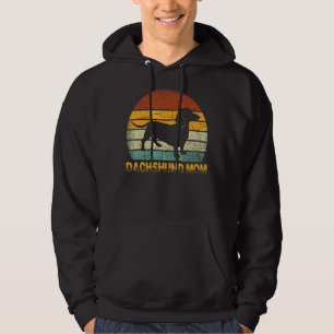 Retro Dachshund Mum Doxie Dog Owner Mother Pet Ma Hoodie